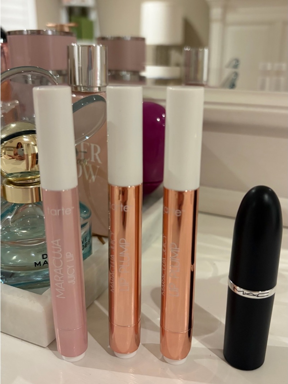 tarte Maracuja Juicy Lip Trio + MAC lip stick